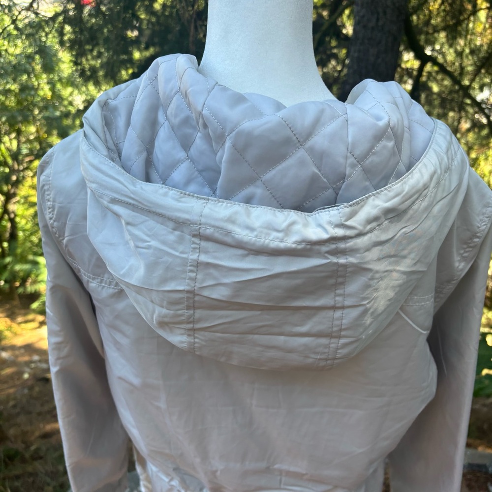 DKNY Gray Hooded Utility Jacket With Pockets NWT - Picture 4 of 16